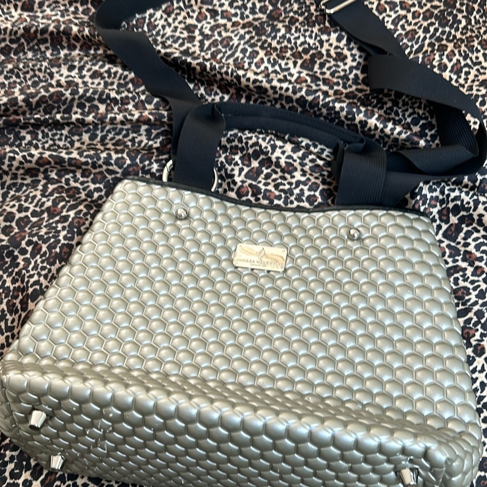 Andrea Valentini Silver Bubble Cross Body Mini Tote Bag